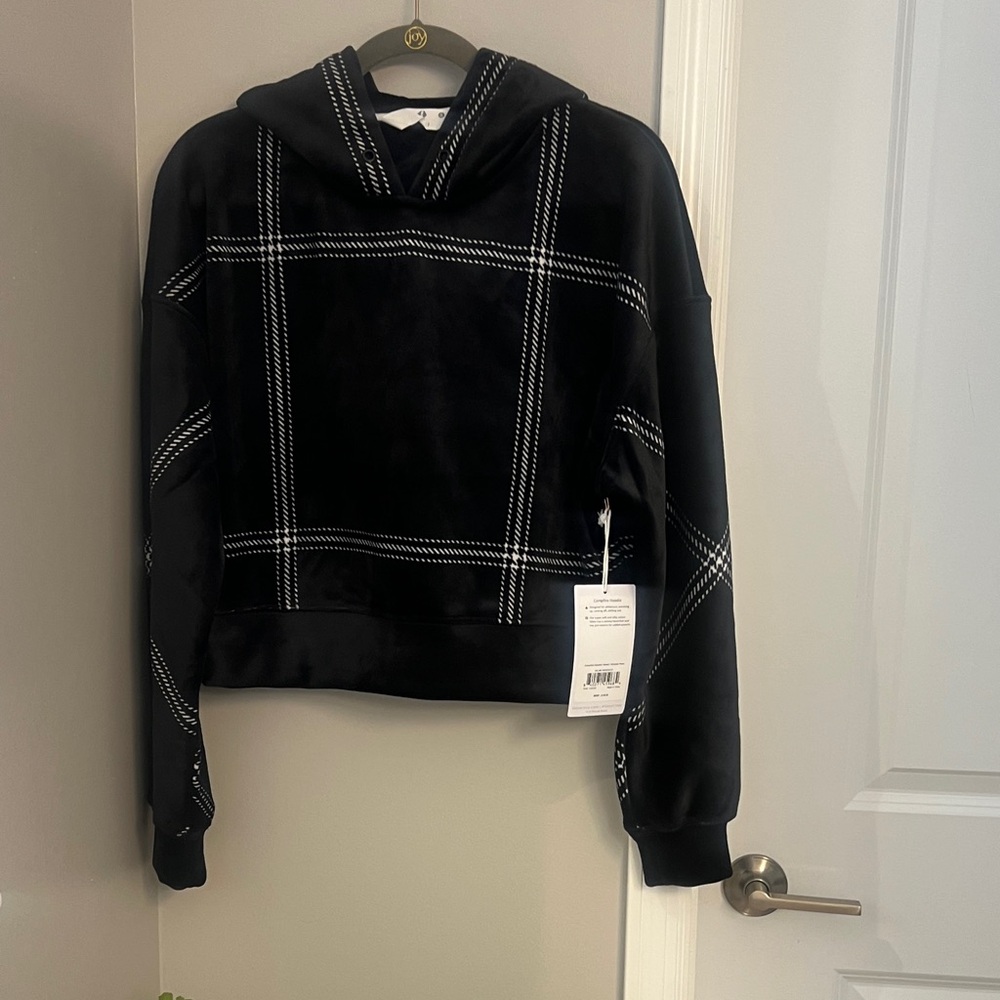 Black Plaid Hoodie